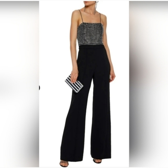 Alice + Olivia Mannie Crystal-embellished Jumpsuit in size 2 - Picture 5 of 15